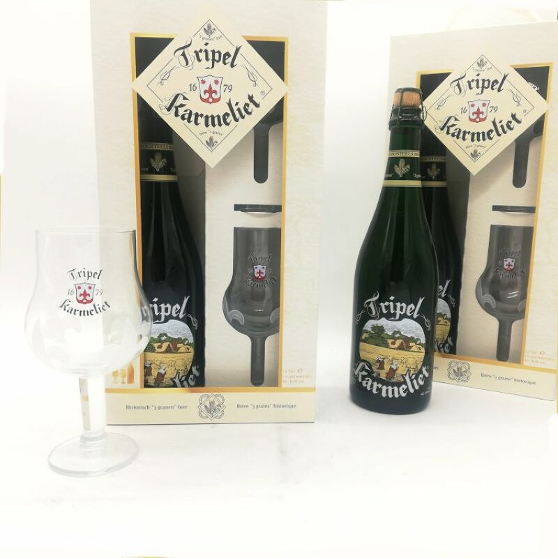 Bière d'abbaye + 2 verres TRIPLE KARMELIET : la bouteille de 75cL à Prix  Carrefour