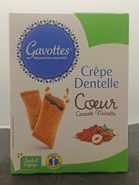 Crêpe Dentelle fourrage cacaoté noisette 90g 